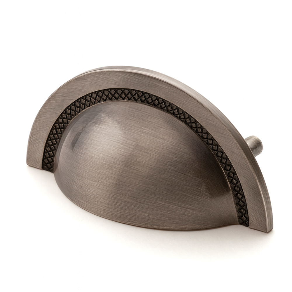 Puxador Concha Shell 64mm Niquel Velho Zen